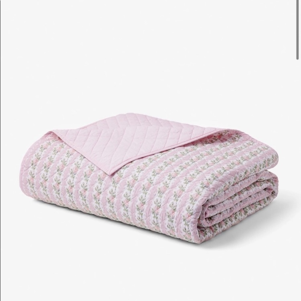 ON HOLD FOR BUYER LoveShackFancy Blooming Heirloom Quilt and Sham Set